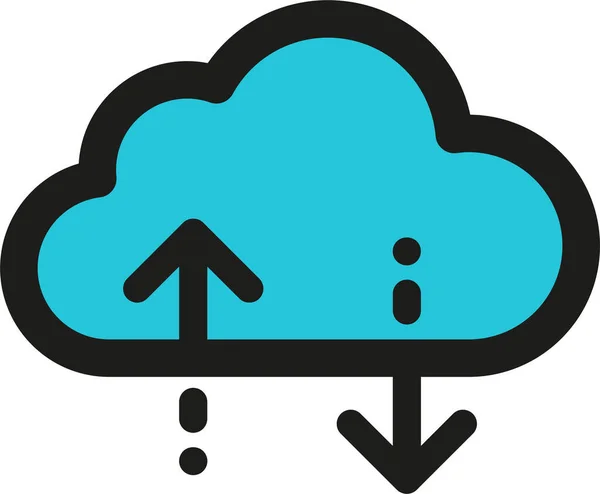 Ikona Kodowania Chmurze Stylu Wypełnionym — Wektor stockowy