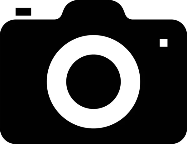 Kamera Operatőrök Digitáliskamera Ikon Szilárd Stílusban — Stock Vector