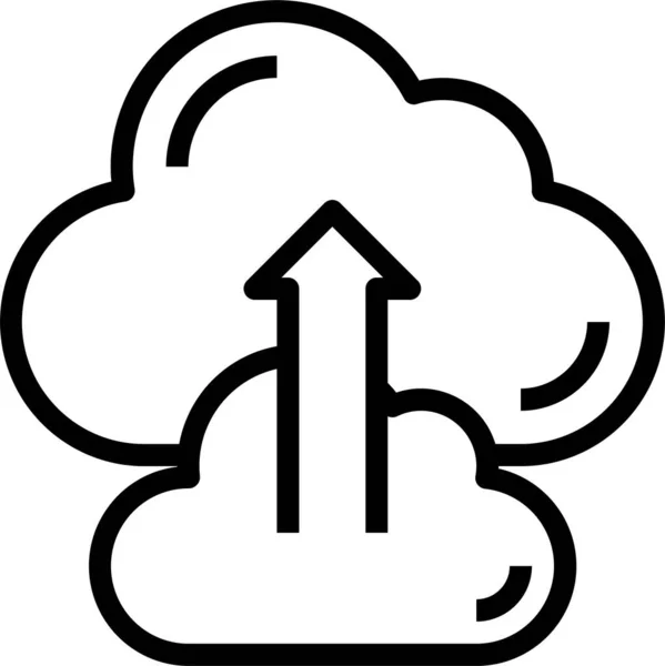 Cloud Upload Sync Icon — Stock Vector