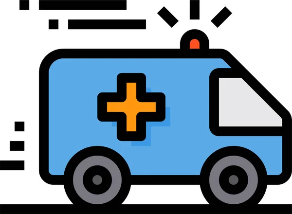 Ambulancia Icono Emergencia Del Automóvil Categoría Hospitales Atención Médica — Vector de stock
