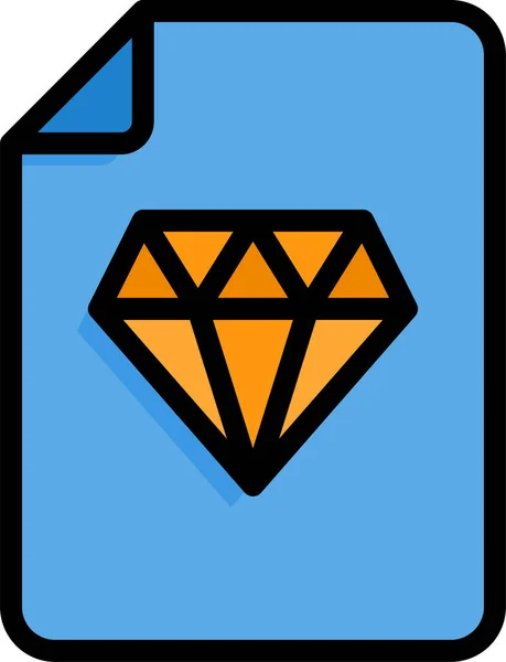 Premium Diamant Bestand Pictogram — Stockvector