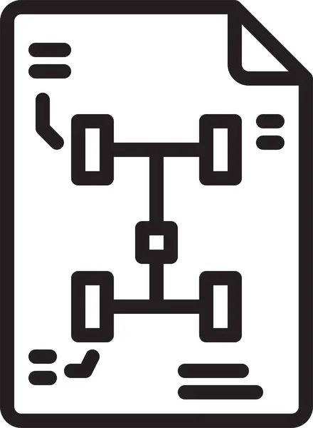 Auto Dokument Wartung Symbol Umriss Stil — Stockvektor