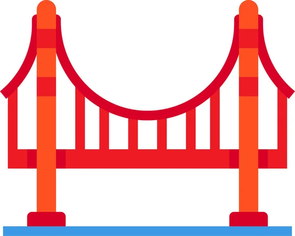 Golden Gate Bridge Simgesini — Stok Vektör