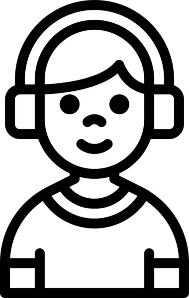 Niño Niño Icono Juventud — Vector de stock