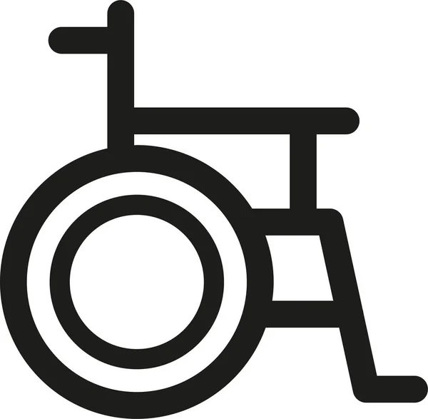 Wheelchair Chair Disability Icon Outline Style — Stock Vector