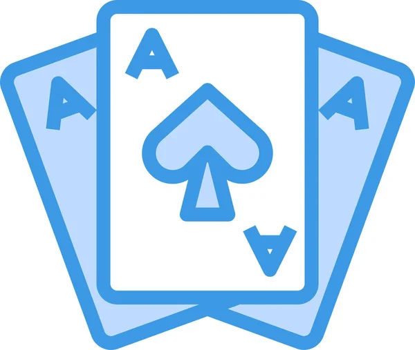Aktivitás Kártya Játék Ikon Kitöltött Körvonalas Stílusban — Stock Vector