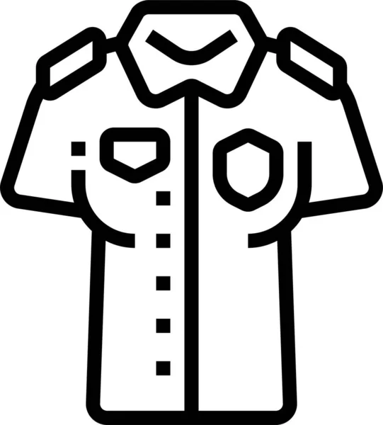 Camisa Ropa Icono Seguridad — Vector de stock