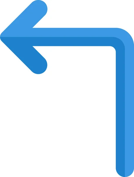 Gire Izquierda Icono Flecha — Vector de stock
