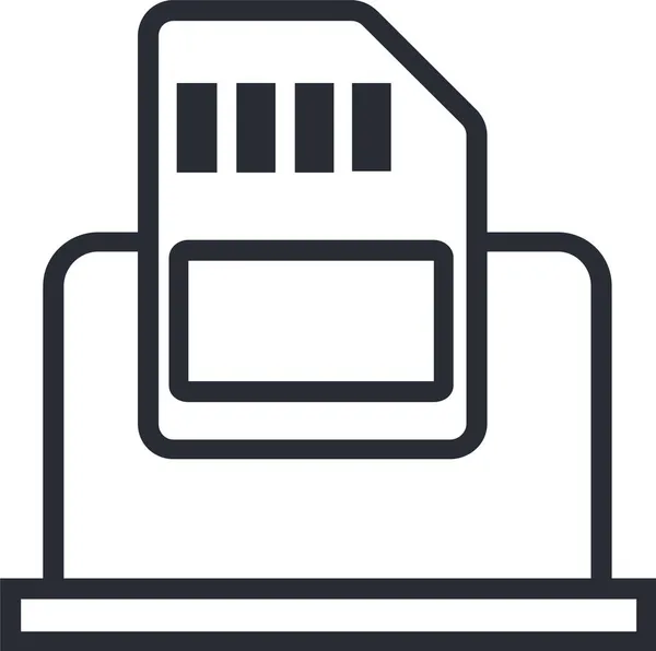 Ícone Laptop Computador Cartão Categoria Computador Hardware —  Vetores de Stock