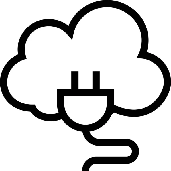 云计算固态电气图标 — 图库矢量图片