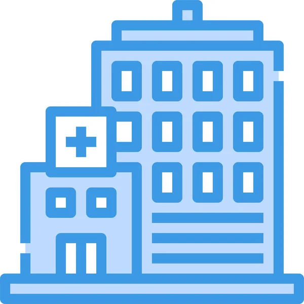 Hospital Building Health Icon — Stock Vector