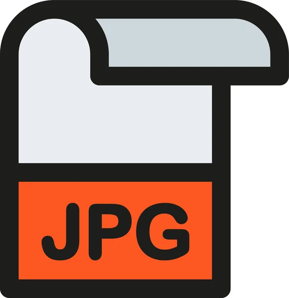 Jpg Icono Del Documento Datos Estilo Esquema — Archivo Imágenes Vectoriales