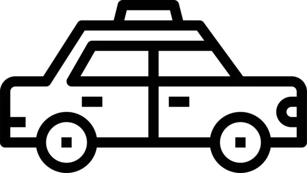 車両モード交通カテゴリのタクシー車のタクシーアイコン — ストックベクタ
