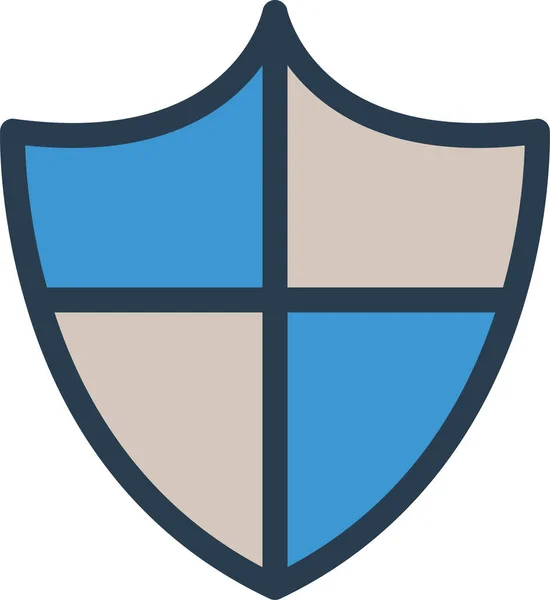 Защитная Иконка Безопасности Стиле Заполненного Контура — стоковый вектор