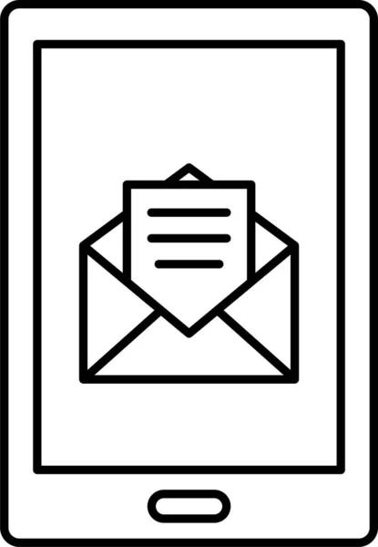 Mail Message Mobile Icon — Stock Vector