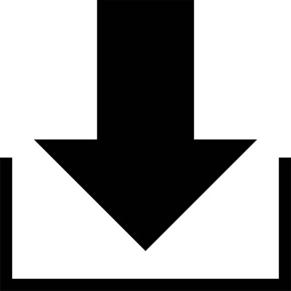 Flecha Descargar Icono Correo Electrónico Estilo Sólido — Archivo Imágenes Vectoriales
