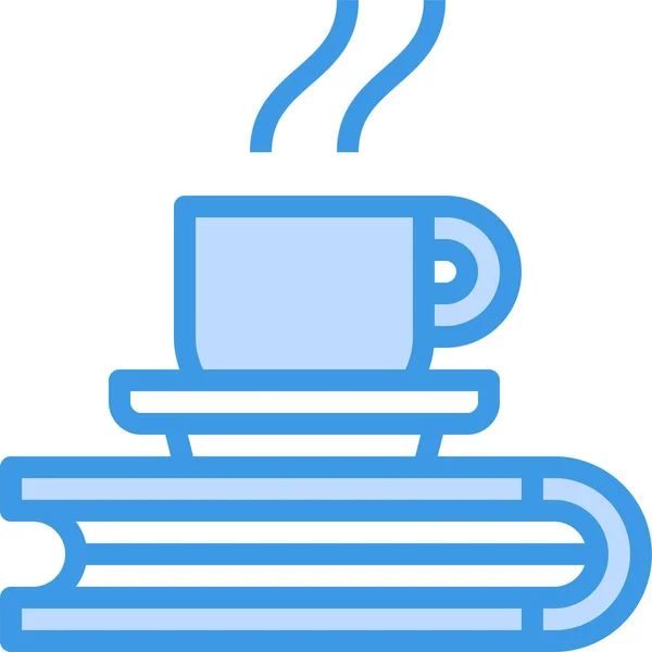 Book Coffee Cup Icon — Stock Vector