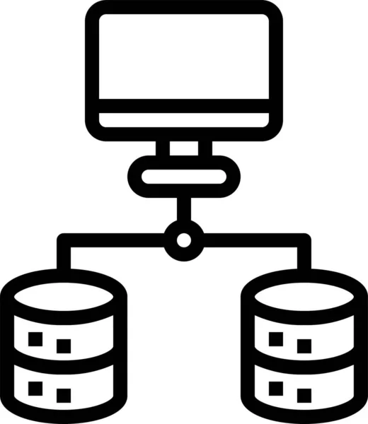 Netzwerk Datenbank Server Symbol — Stockvektor