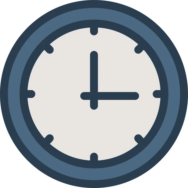 Alarm Clock Time Icon Filled Outline Style — Stock Vector