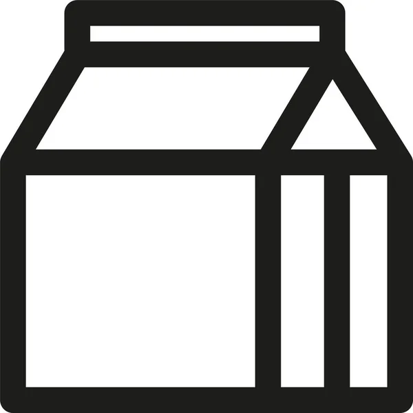 Melk Drank Koffie Icoon Omtrek Stijl — Stockvector