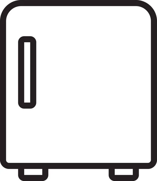 Kochen Kühlschrank Ikone Umriss Stil — Stockvektor