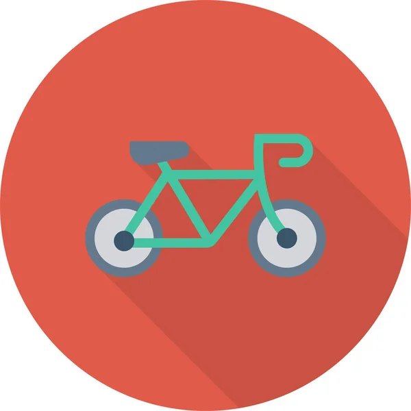 Icône Cycle Bycycle Automatique Dans Style Ombre Longue — Image vectorielle