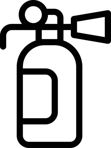 Cylindre Bouteille Icône Gaz Dans Style Contour — Image vectorielle
