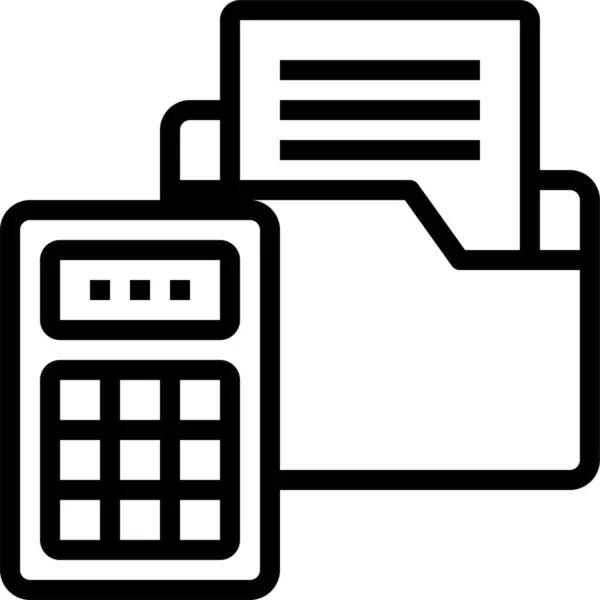 Calculator File Paper Icon — Stock Vector