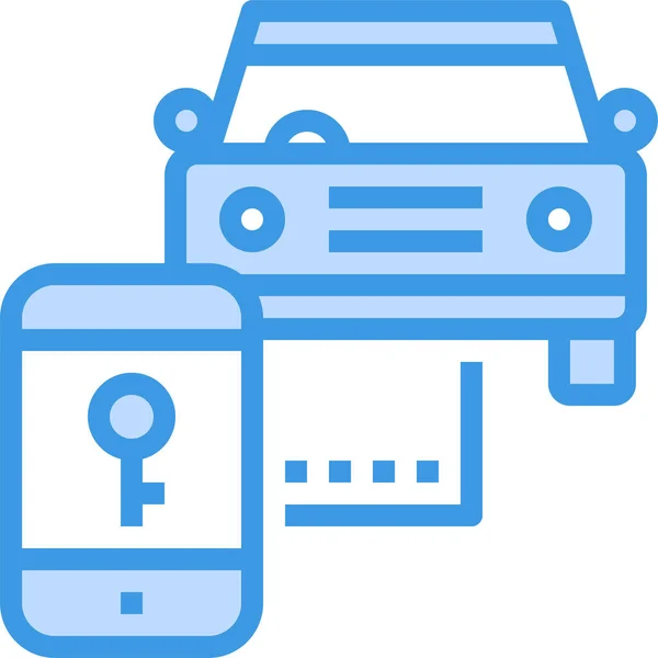 Smartphone Ikone Fürs Auto — Stockvektor