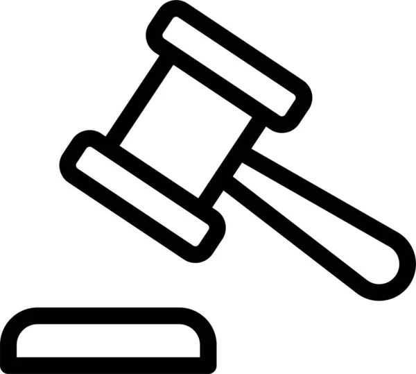 Alert Court Justice Icon Outline Style — Stock Vector