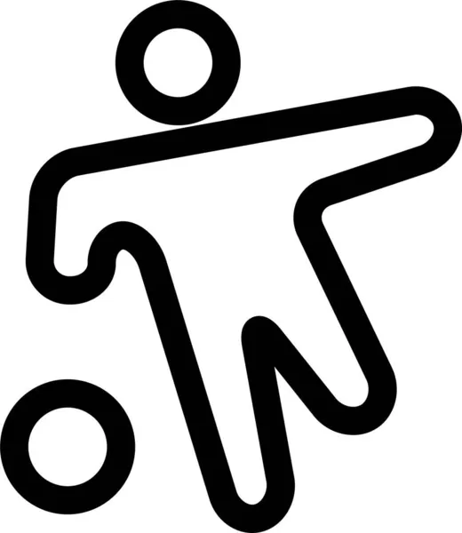 Иконка Футбольного Мяча Стиле Абриджа — стоковый вектор