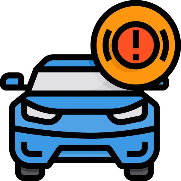 Romper Icono Del Coche Aparcamiento — Vector de stock