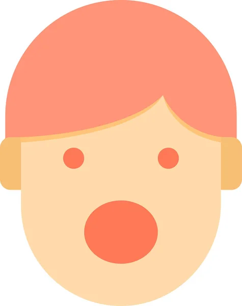 Аватарні Емоції Значок Обличчя Плоскому Стилі — стоковий вектор