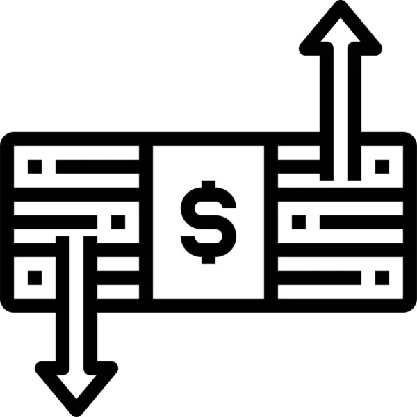 Valutafinanciering Icoon — Stockvector