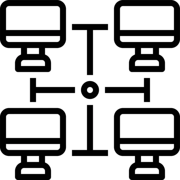 Mitteilung Computer Intranet Symbol — Stockvektor