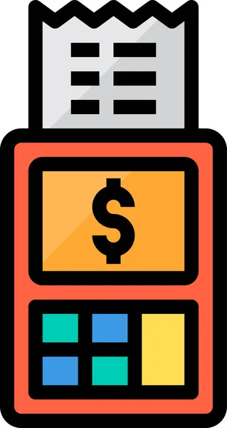 Ikona Finansowania Kalkulatora Biznesowego Stylu Wypełnionym — Wektor stockowy