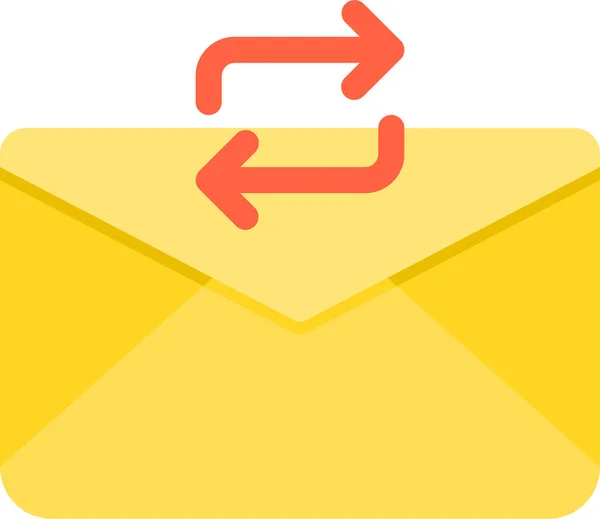 Modifier Icône Mail Communication Dans Style Plat — Image vectorielle
