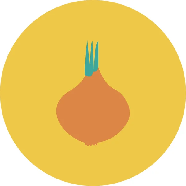 Cocina Comida Icono Ajo Estilo Plano — Vector de stock