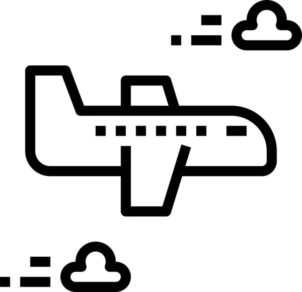 Icono Vuelo Entrega Avión Categoría Envío Entrega Cumplimiento — Archivo Imágenes Vectoriales