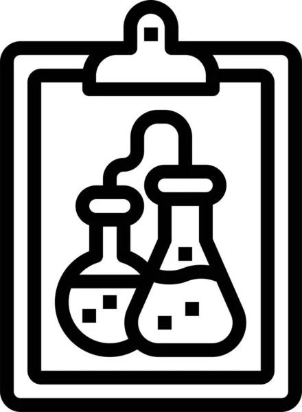 Biología Gráfico Icono Química Estilo Esquema — Vector de stock