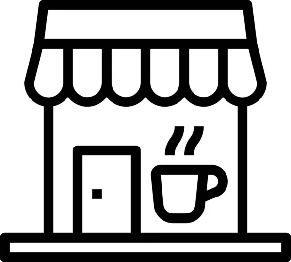 Aufbau Einer Ikone Für Kaffee Lebensmittel — Stockvektor