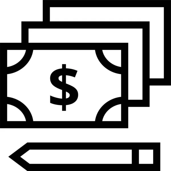 Contant Dollarpictogram Contante Stijl — Stockvector