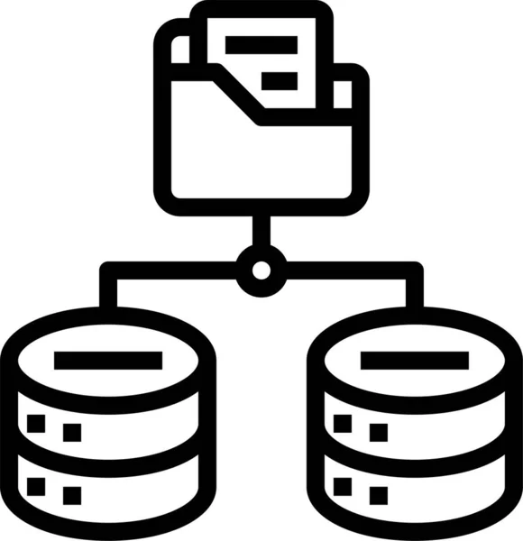 Netzwerk Datenbank Speichersymbol — Stockvektor
