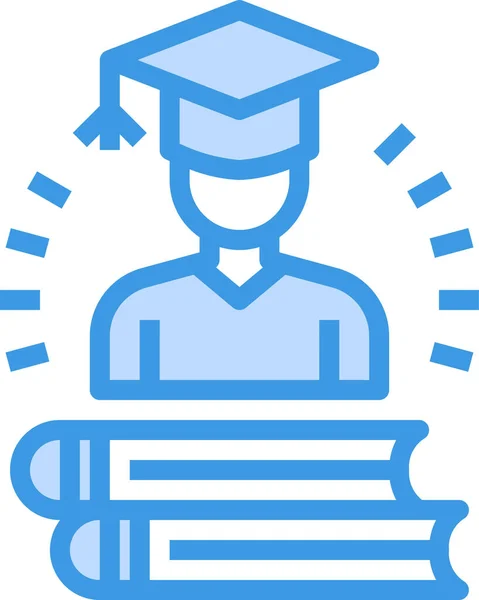 Ikona Edukacji Książkowej Stylu Wypełnionym — Wektor stockowy