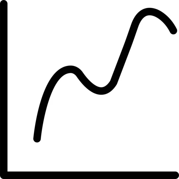 Icono Diagrama Gráfico Analítico Estilo Esquema — Archivo Imágenes Vectoriales