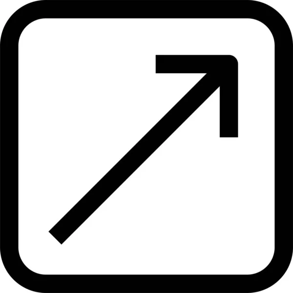 Ikona Diagonálního Rozhraní Stylu Osnovy — Stockový vektor