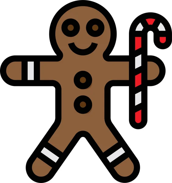 Ornaments Xmas Gingerbread Icon Christmas Category — стоковый вектор