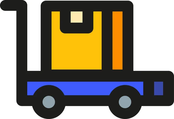 Box Delivery Logistic Icon Ausgefüllten Outline Stil — Stockvektor