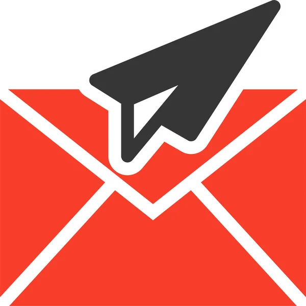 Email Lettre Mail Icône Dans Style Solide — Image vectorielle