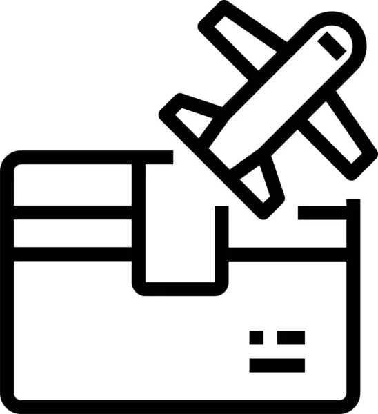Lieferlogistik Service Symbol Outline Stil — Stockvektor